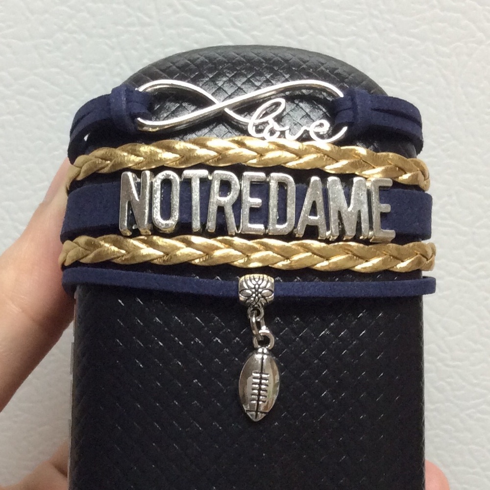 Notre Dame bracelet football Fans